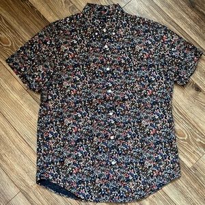 J Crew Flex Washed Floral Shirt Size Medium